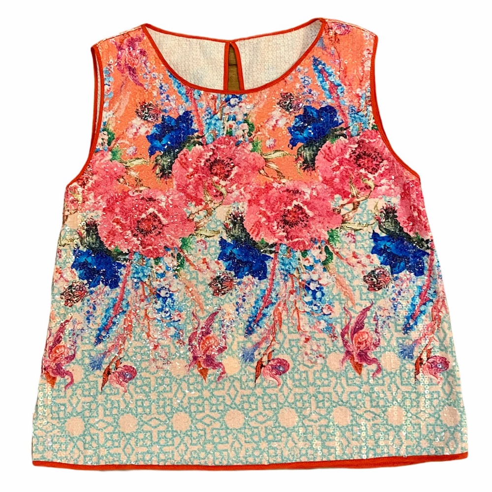 DREAM DAILY (Nordstrom) Sequin Floral Top NWT!